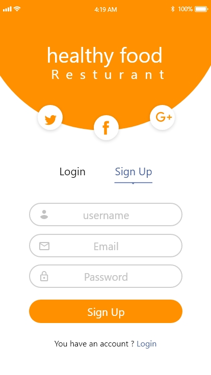 تطبيق أكل صحي - Healthy Food App